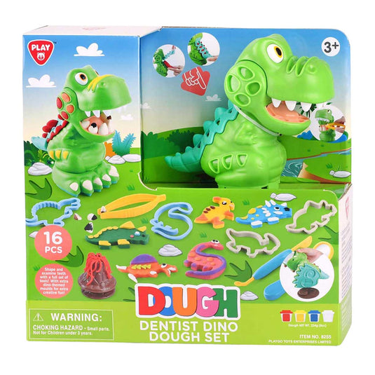 Playgo dino tandarts kleiset - 4 kleipotjes