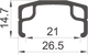 Rodi voorwiel 28 622*21 parallex - zilver