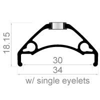 Rim TRYP 30 28/29" / 622*30C aluminum 32 holes