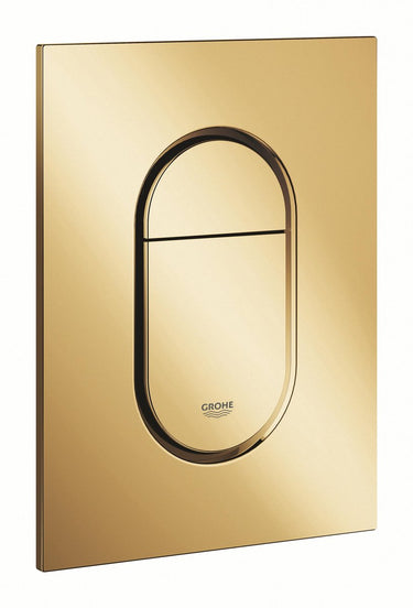 Grohe arena cosmopolitan s bedieningspaneel toilet - verticaal - dual flush - cool sunrise (glanzend goud) - slank formaat