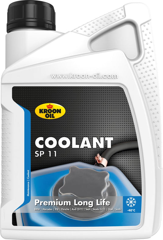 Kroon-oil coolant sp 11 - koelvloeistof - g11 geschikt - 1 liter - blauw groen