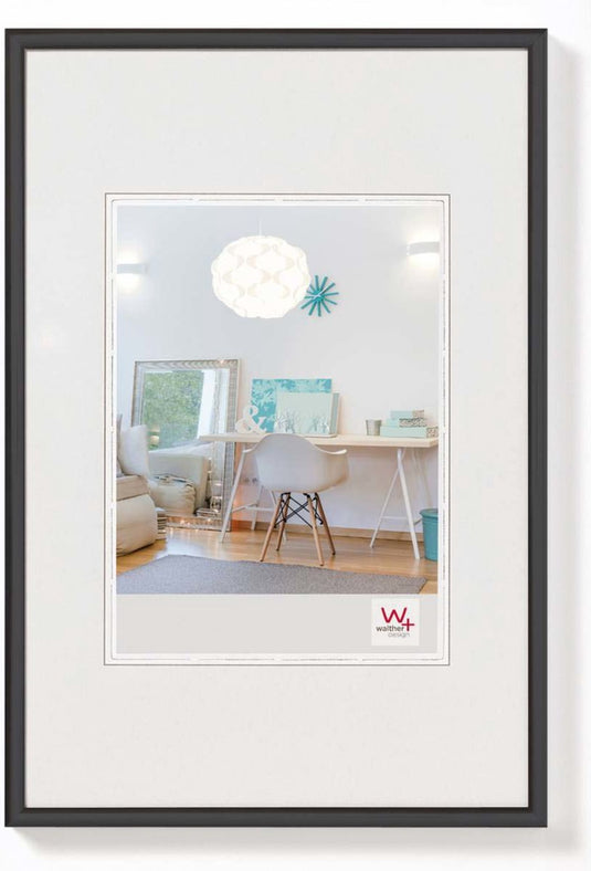 Walther new lifestyle - kunststof lijst - fotoformaat 28x35 cm - zwart