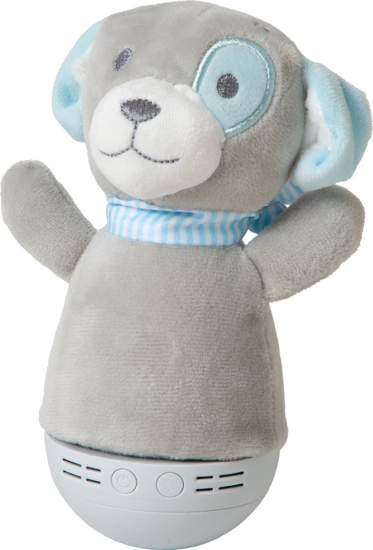 Lucide dolly - nachtlamp kinderkamer - batterijen - led - 1x3w 2700k - met muziekfunctie - grijs
