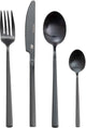 Bo-camp - industrial - bestekset - ballona - 16-delig - 4 personen - zwart