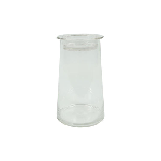 Countryfield deco glas hanny met komdeksel helder 14xh23,5cm