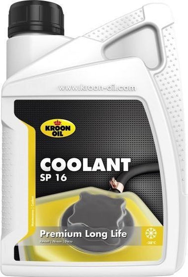 Kroon-oil coolant sp 16 - long life koelvloeistof - 1 liter - fluoriscerend geel