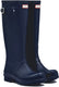 Hunter - regenlaarzen voor heren - original tall wellington - marineblauw - maat 47eu