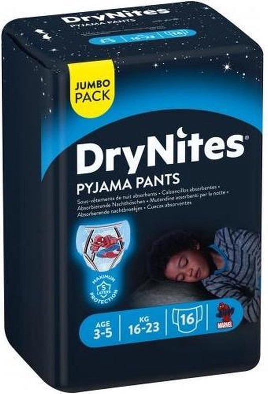 Drynites luierbroekjes - jongens - 3 tot 5 jaar - 16 stuks (1x16)