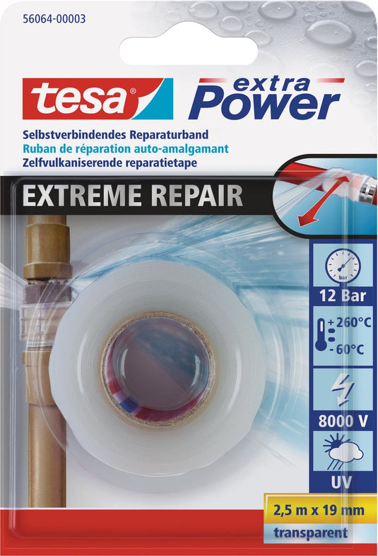 Tesa extreme repair 56064-00003-00 reparatietape extra power transparant (l x b) 2.5 m x 19 mm 1 stuk(s)