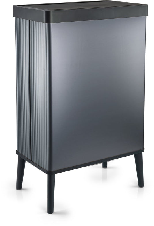 Curver verto high - prullenbak 54l - grijs blauw - 44x27x69cm