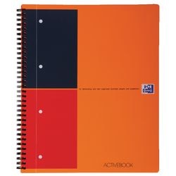 Activebook oxford pp 23,5x32,5cm oranje gelijnd 6mm 4-gaats