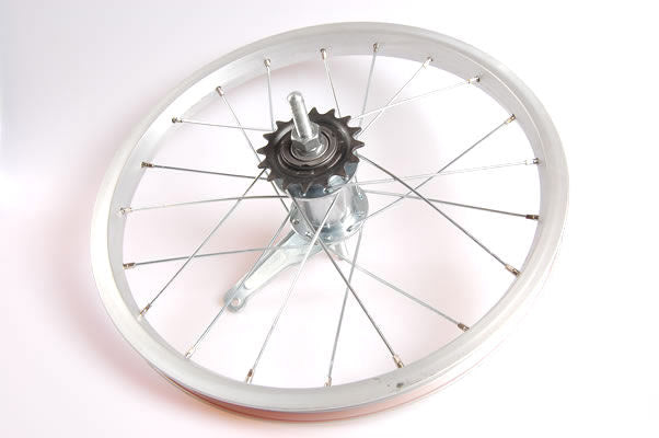 Rear wheel 16 x 1.75" aluminum with Favorit brake hub