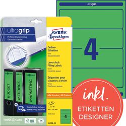 Avery ordneretiketten zweckform l4767-20 mat groen