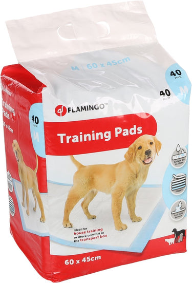 Flamingo trainingsmat pady - 40 stuks anti-slip trainingsmatten - 60x45 cm voor zindelijkheidstraining en gedragscorrectie