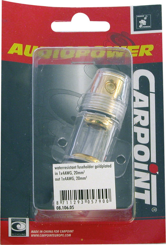 Carpoint agu zekeringhouder voor 1 zekering 4 awg