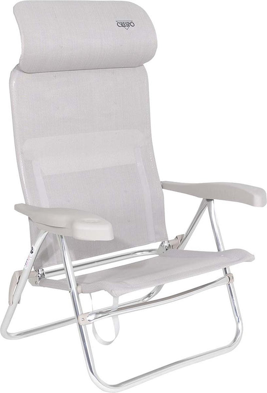 Crespo - strandstoel - al 205 - compact - licht grijs