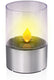 Grundig led kaars op zonne-energie - solar kaars met geel flikkerend licht - solar tafellamp van rvs ip44 - solar lantaarn voor sfeerverlichting tuin - buitenverlichting - ø7,5 x 11 cm
