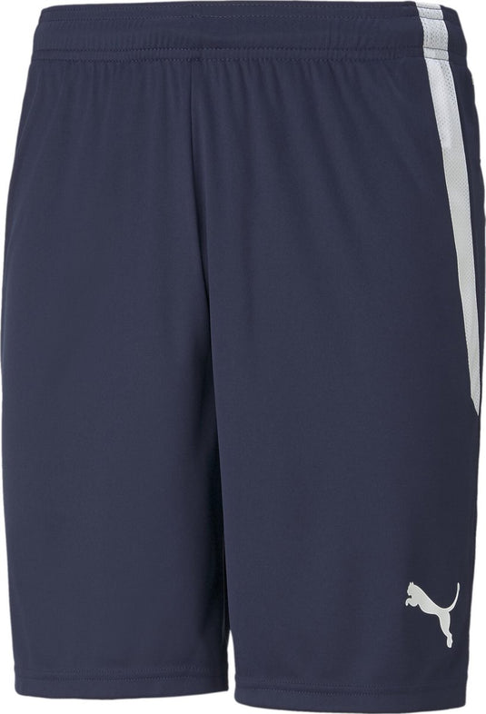 Puma teamliga shorts heren sportbroek - peacoat- white