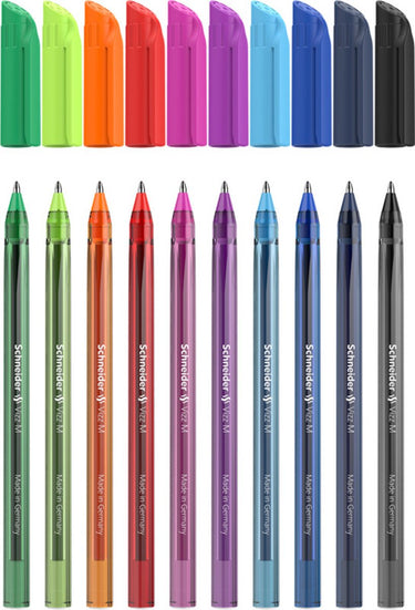 Schneider schrijfwaren schneider balpen - vizz - m - 10 stuks in etui - s-102290