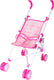 Eddy toys speelgoed poppenwagen roze 35x25x55cm - poppenbuggy - poppen accessoires