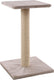 Flamingo krabpaal – scolette grijs ecru – 38x38x60 cm – compacte krabpaal met sisal touw ligplateau – krabmeubel voor kittens katten – modern design