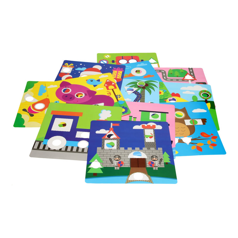 Load image into Gallery viewer, Vormenpuzzels met kleurenkaarten, 33dlg.
