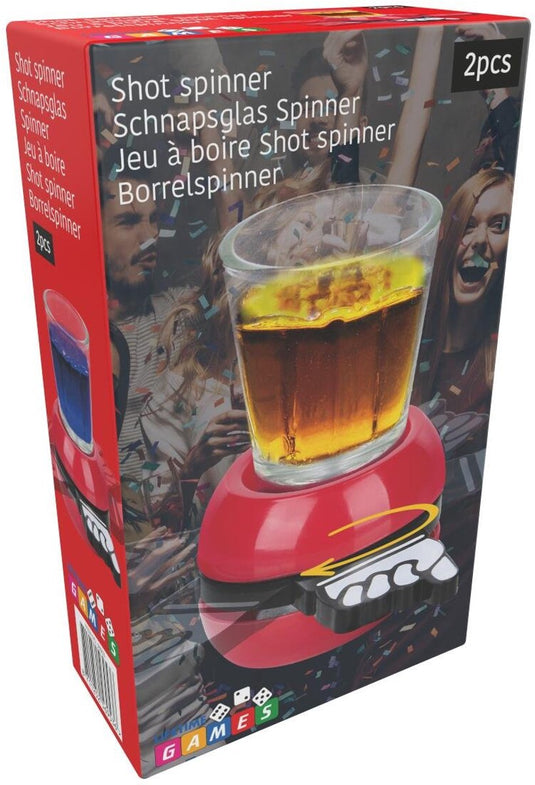 Lifetime games shot spinner set 2 stuks - drinkspel - borrelspel met draaischijf - partyspel voor volwassenen - 46ml shotglas - ø5x9cm