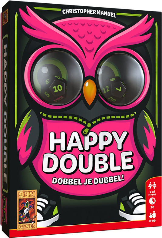 999games 999 games - happy double - dobbelspel - wie niet durft, die niet wint! - familiespel - gezelschapsspel - reisspel