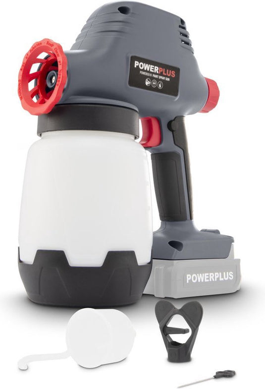 Powerplus verfpistool op accu powair0110 - draadloos verfspuitpistool van 18 v van 1 l - zonder batterij of lader