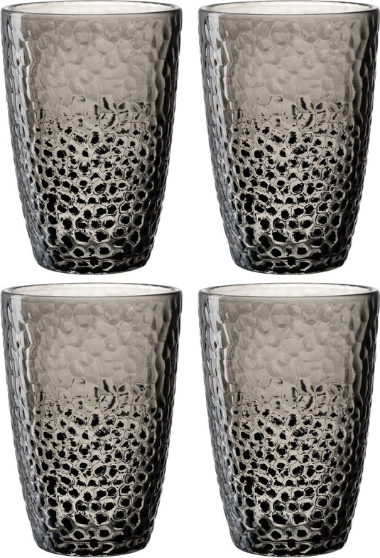 Leonardo matera longdrinkglas 340ml grijs - set 4