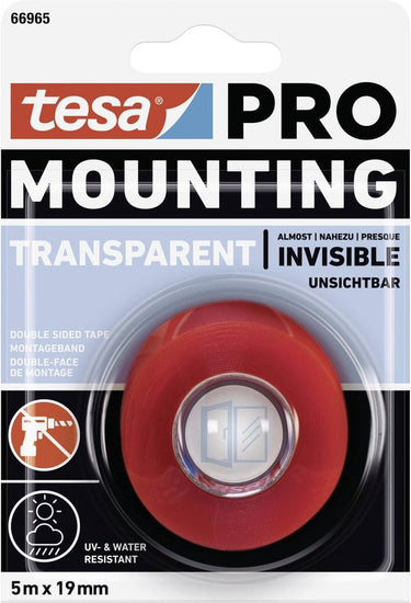 Tesa montagetape montage pro transparant 66965 5 m x 19 mm - 6696...