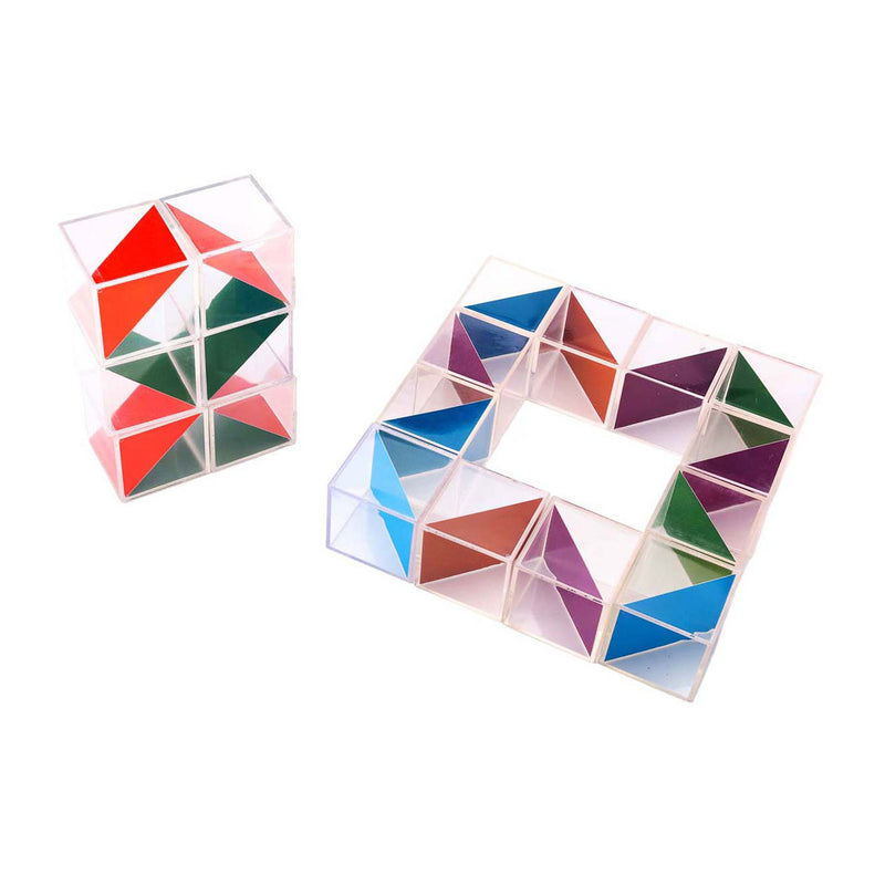 Load image into Gallery viewer, Transparante gekleurde kubussen - 5 cm - 18dlg
