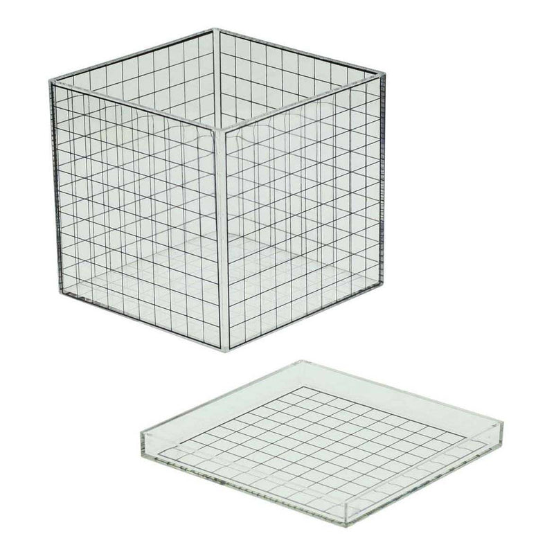 Load image into Gallery viewer, Transparante 3d rasterkubus - 10x10x10 cm
