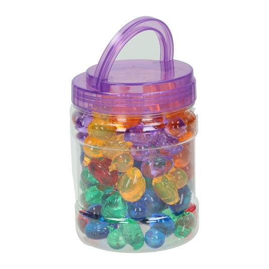 Gekleurde transparante speeleendjes - 60st.