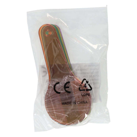 Transparante kleurpaddels - 6st.