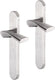 Impresso deurkruk - wigston - voor binnen - ovaal - deurschild - rvs - 2 stuks