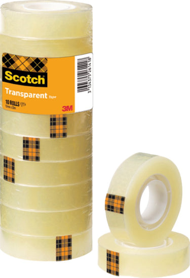 Scotch ® general purpose tape, transparant, toren, 15 mm x 33 m, 10 rollen toren