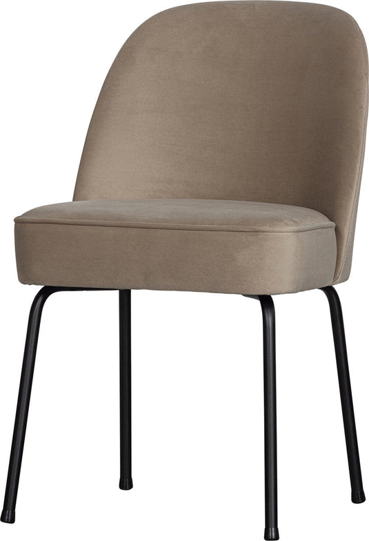 Woood vogue eetkamerstoel - fluweel - khaki - 83x50x58