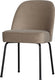 Woood vogue eetkamerstoel - fluweel - khaki - 83x50x58