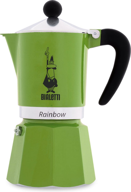 Bialetti rainbow groen 3 kops – espressopot – aluminium – 130 ml