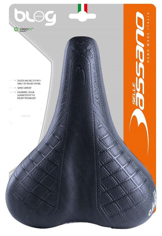 Selle Bassano Fietszadel Bassano Cafe Racer Bobber voor heren zwart