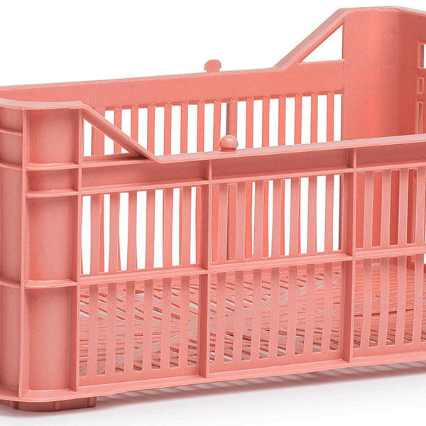 urban proof bicycle crate plastic | 7 liters | recycled polypropylene | pink | fixed mounting