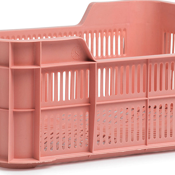 urban proof bicycle crate plastic | 11 liters | recycled polypropylene | pink | fixed mounting