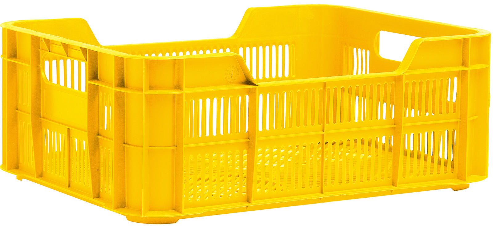 urban proof bicycle crate plastic | 11 liters | recycled polypropylene | ocher yellow | fixed mounting