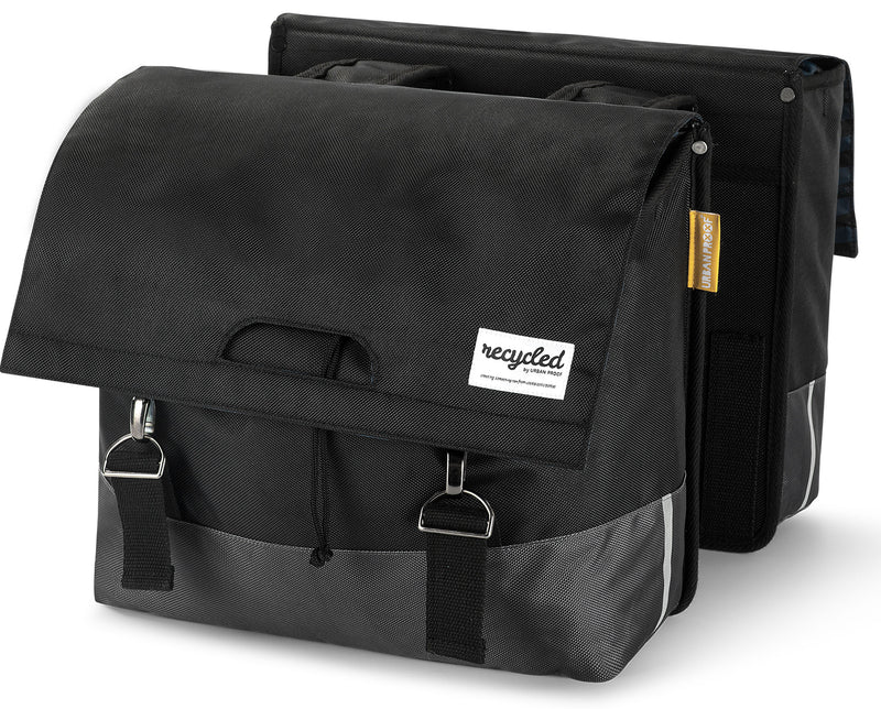 Load image into Gallery viewer, Urban Proof 40L dubbele fietstas zwart grijs
