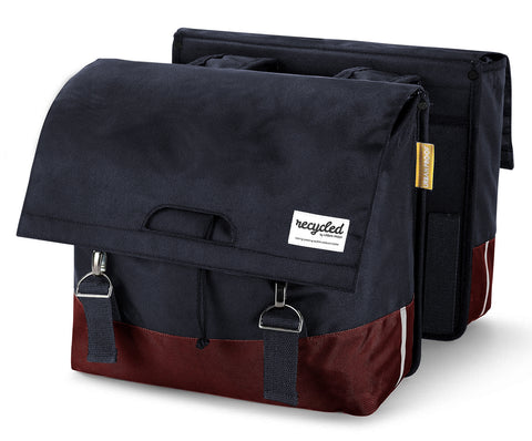 UrbanProof double pannier RPET 40L burgundy-grey