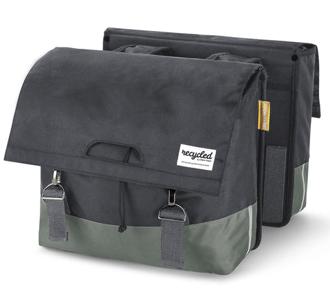 UrbanProof double pannier RPET 40L green-grey