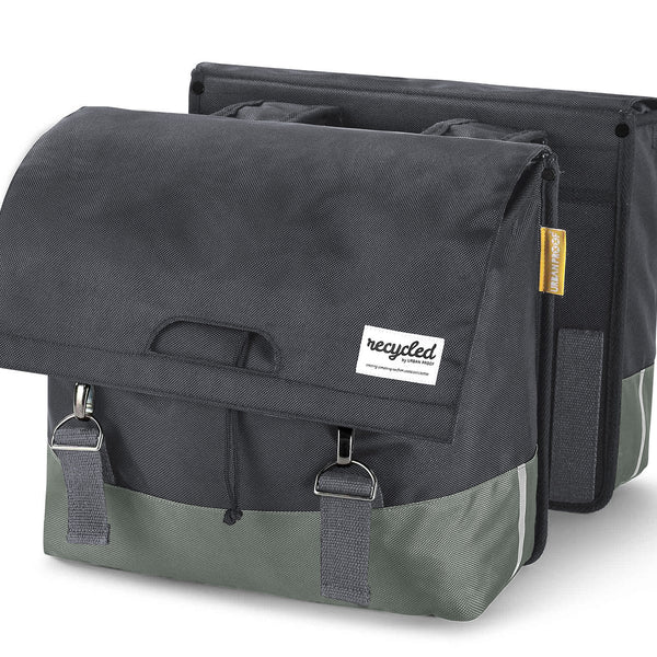 UrbanProof double pannier RPET 40L green-grey