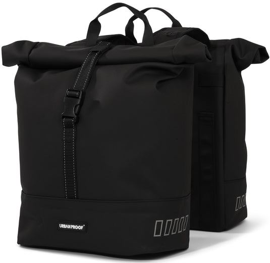 Urbanproof tas double roll up recycle 38l zwart