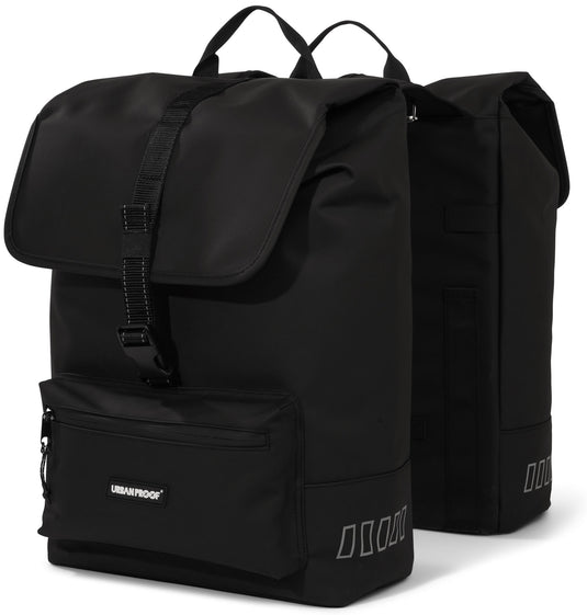 Urbanproof tas double cargo up recycle 38l zwart